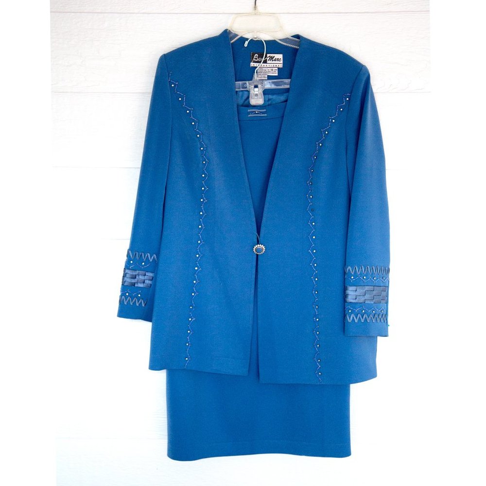 Ben Marc Dressy Blue 2 Pc Suit Size 14
